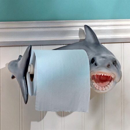 Design Toscano Shark Attack Bathroom Toilet Paper Holder JQ10199